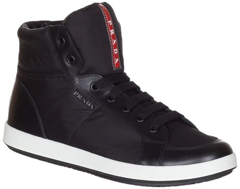 prada high top sneaker black|Prada high top sneakers men.